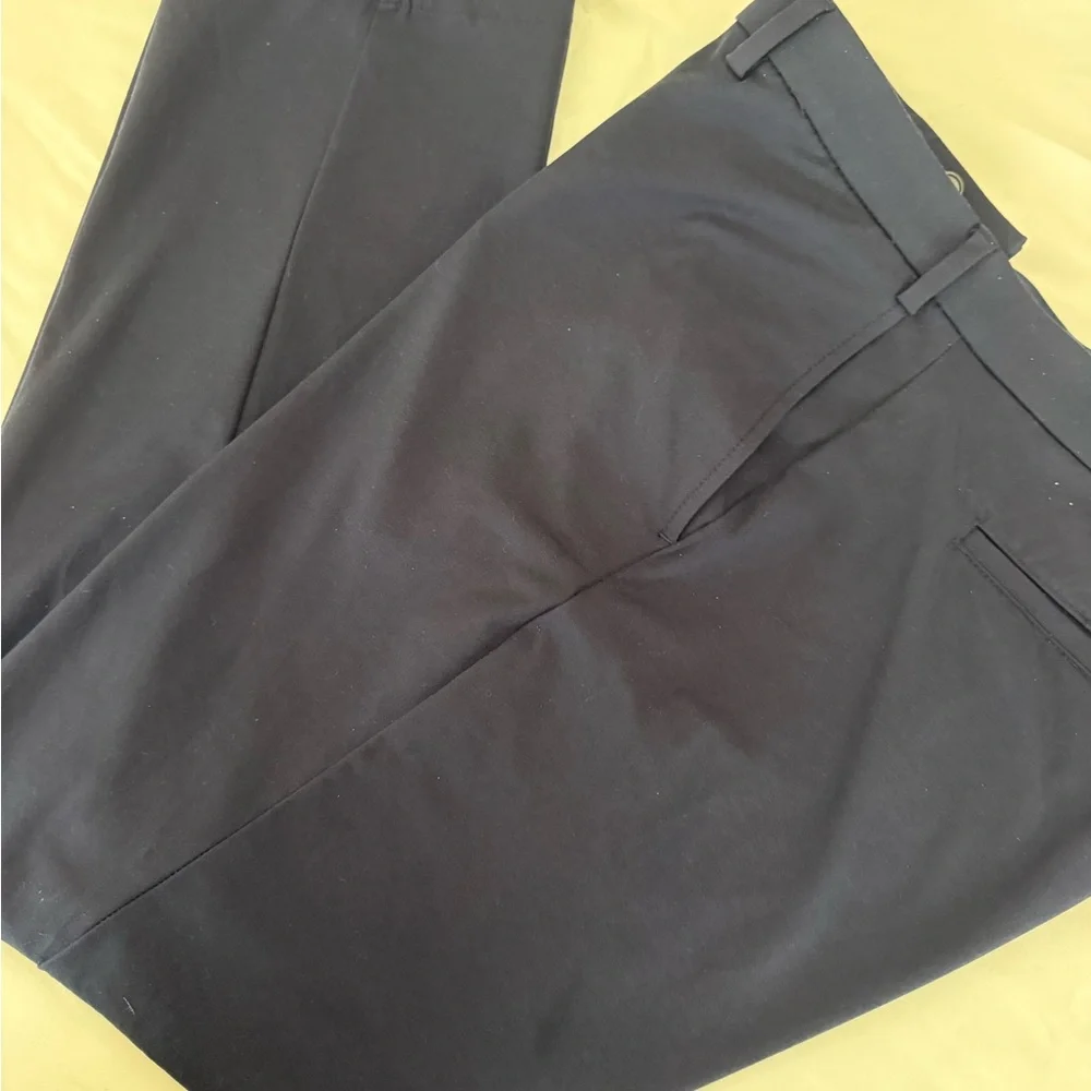 LAUREN Ralph Lauren Gray Trousers - Ultraflex Stretch Flat Front Pants - Picture 4 of 5